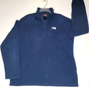The North Face Fleece 1/4 Zip Jacket Blue‎ Size L #409